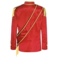 thumbnail image 4 of Aislor Kids Drummer Jacket Royal Embroidered Tassel Shoulder Zip Up Neck with Cross Belt Red 16, 4 of 7
