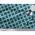 thumbnail image 2 of Soimoi Blue Cotton Duck Fabric Diamond Geometric Print Fabric by the Yard 42 Inch Wide, 2 of 3