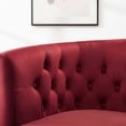 thumbnail image 6 of Armchair Accent Chair, Velvet, Red, Modern Contemporary Urban Design, Living Lounge Room Hotel Lobby Hospitality, 6 of 8