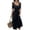 C-Black, variant on MLDRA Dresses for Women Casual Short Puff Sleeve V-Neck Dress with Pockets Loose Fit T-Shirt Dresses