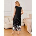 thumbnail image 5 of Ekouaer Nightgowns for Women Sleeveless Sleepshirt Long Print House Dress Tank Nightshirt Maxi Casual Dress with Pockets, 5 of 6
