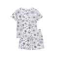 thumbnail image 4 of FYDUU Kids Colorable Pajamas Cartoon Print Short Sleeve T Shirt Shorts Set Boys Girls Colouring Pajama Sets Soft Comfy Homewear 5-6 Years, 4 of 9