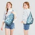 thumbnail image 3 of Jungle Floral Sling Backpack - Exotic Monstera & Flowers Design Crossbody Bag, Fashionable Pack, 3 of 3