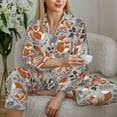 thumbnail image 6 of Kdxio Vintage Blue Fox Family A Women's Pajama Sets Long Sleeve Button Down Sleepwear Nightwear Soft Pjs Lounge Sets-X-Large, 6 of 7