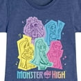 thumbnail image 3 of Monster High - Pastel Cut Out Character Spots - Toddler & Youth Girls Short Sleeve Graphic T-Shirt, 3 of 5