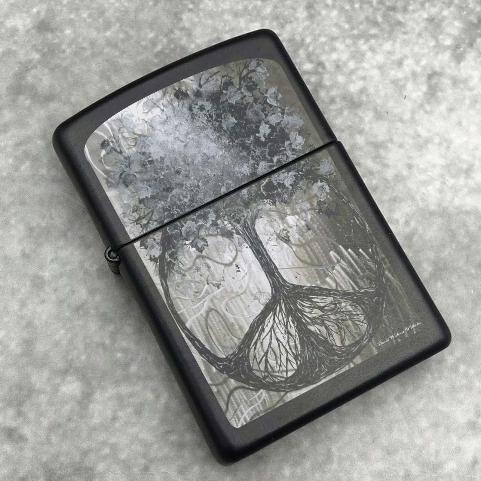 Tree of Peace Black Zippo Lighter