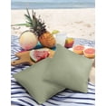 thumbnail image 3 of Pack of 2 Outdoor Pillow Covers, Soild Color Sage Green Waterproof Square Throw Pillowcase Cushion Decorative Pillow Covers for Couch Patio Tent, 16x16 in, 3 of 6