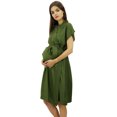 thumbnail image 4 of Bimba Maternity Robe Nursing Coverup With Side Shoulder Buttons Baby Shower Gift, 4 of 10