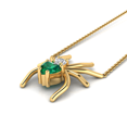 thumbnail image 4 of Spider Style Heart-Cut Emerald Gold Plated Pendant Valentine's Day Gift For Girlfriend || Ali Baba Jewellery, 4 of 5