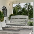thumbnail image 3 of Wildridge Classic Porch Swing, Light Gray - Outdoor Weather Resistant Recycled Plastic Furniture for Patio, 3 of 4