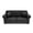 Black, variant on AENKYO 63" Faux Leather Loveseat, Mid-Century Chesterfield 2-Seater Sofa with Tufted Back & Nailhead Trim, Brown