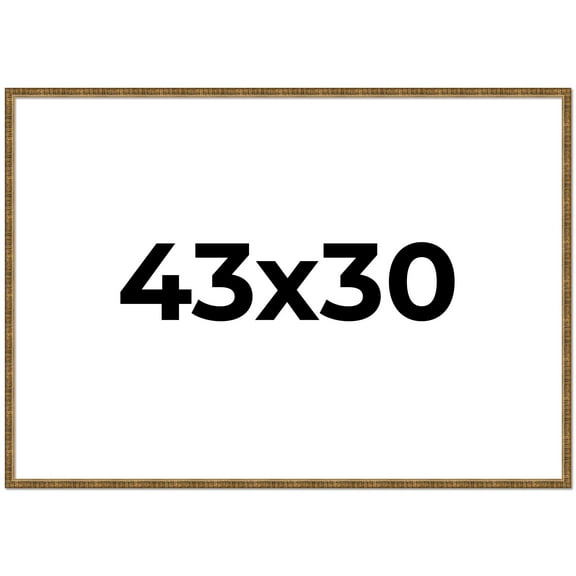 43x30 Frame Gold Picture Frame - Complete Modern Photo Frame Includes UV Acrylic Shatter Guard