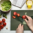 thumbnail image 3 of Modern Cutting Board, Music Theme Rock Talent Wings Guitar Instrument Art Print, Decorative Tempered Glass Cutting and Serving Board, Large Size, Charcoal Grey Mustard, by Ambesonne, 3 of 5
