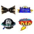 thumbnail image 4 of Día del padre Globo de película de aluminio papá Pajarita Trofeo Corbata Barba Inglés Día del padre Lema Fiesta de globos, 4 of 6