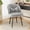 Light Gray, variant on Romorgniz Makeup Vanity Chair with Lumbar Pillow Comfy Accent Chair Cute Cozy Small Desk Chair for Bedroom, Light Pink