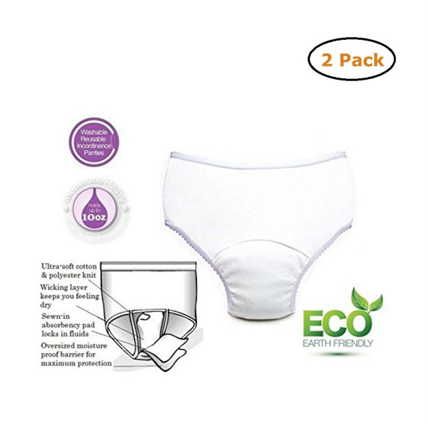 Ladies Reusable Incontinence Panty 10oz Size Small 2527 Pack of 2