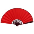 thumbnail image 3 of Opvise Folding Fan Smooth Opening Solid Color Decorative Bamboo Frame 10 Inches Chinese Style Handheld DIY Blank Fan Home Decor Red, 3 of 8