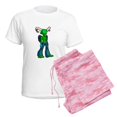 thumbnail image 6 of CafePress - Green Demon Women's Light Pajamas - Women's Short Sleeve Print T-Shirt and Pants Light Cotton Pajama Set, 6 of 7