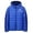 Blue, variant on Men's Hooded Puffer Jacket Lightweight Warm Winter Zipper Coat with Funny Letter Print, Yes I'm Still Freezing (M, Gray)