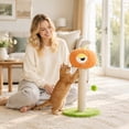 thumbnail image 6 of NookHive Vertical Cat Tree Scratching Post - Sisal Rope Wrapped Cat Scratcher, Non-Shedding Wear-Resistant, Cat Toys for Indoor Cats, Floor to Ceiling for Claw Sharpening,A, 6 of 8