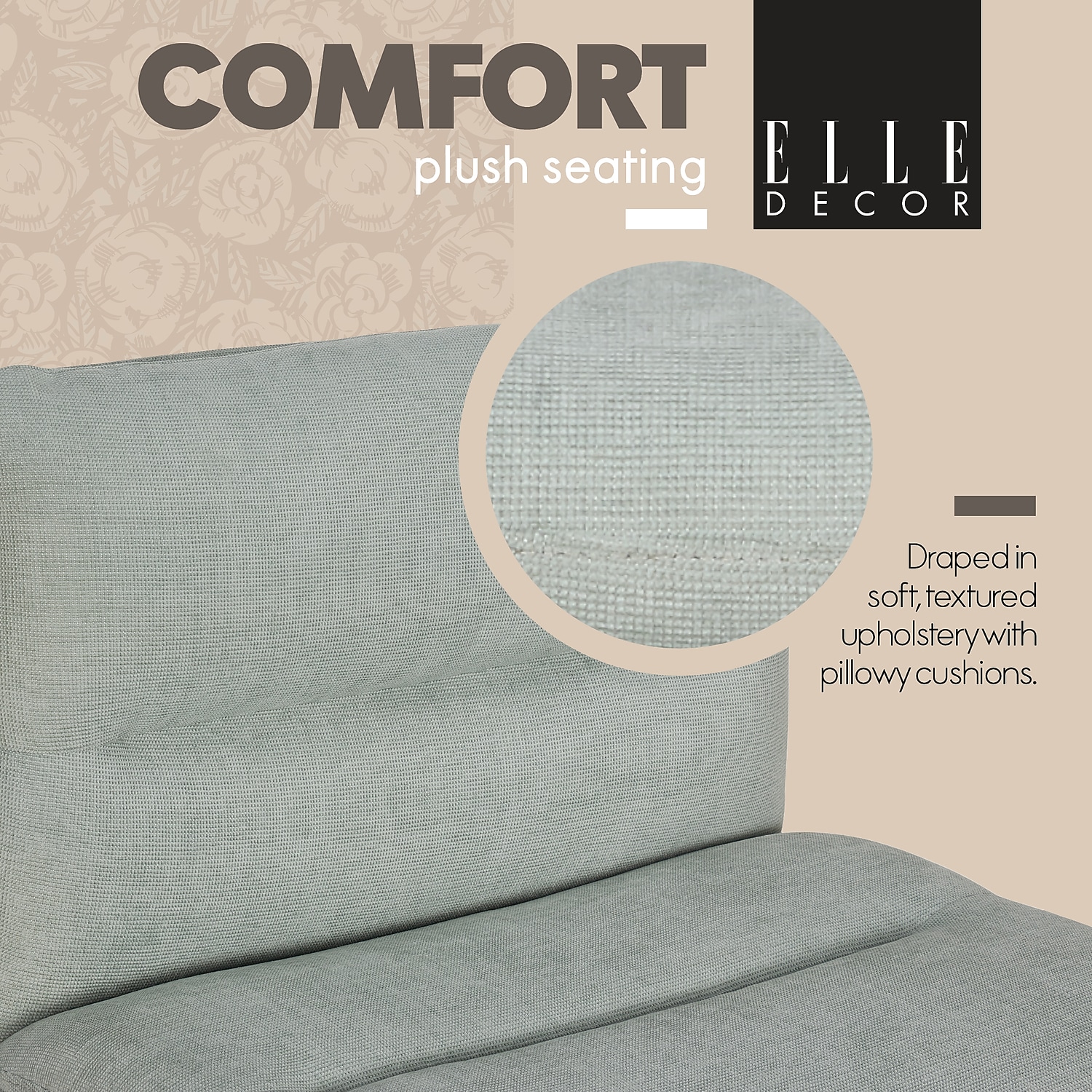 Elle Decor Ariana Criss Cross Armless Ergonomic Fabric Swivel Computer and Desk Chair Mint Blue