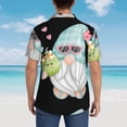 thumbnail image 4 of Susaid Summer Gnome,Cute Gnome Print Hawaiian Shirts for Men Women,Hawaiian Summer Short-Sleeve Casual Relaxed-Fit Button-Down,Medium, 4 of 7