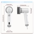 thumbnail image 4 of Cepillo de limpieza de baño eléctrico inalámbrico 300 RPM con 4 cabezales de cepillo reemplazables, 4 of 8