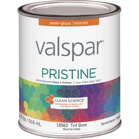 Valspar Pristine 100% Acrylic Paint & Primer Semi-Gloss Interior Wall (Best Primer For Acrylic Paint)