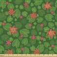 thumbnail image 2 of Exotic Upholstery Fabric by the Yard, Natural Theme Tropical Oasis Pattern Along Pink Flowers Green Palm Leaves Pattern, Decorative Fabric for DIY and Home Accents, Multicolor by Ambesonne, 2 of 5