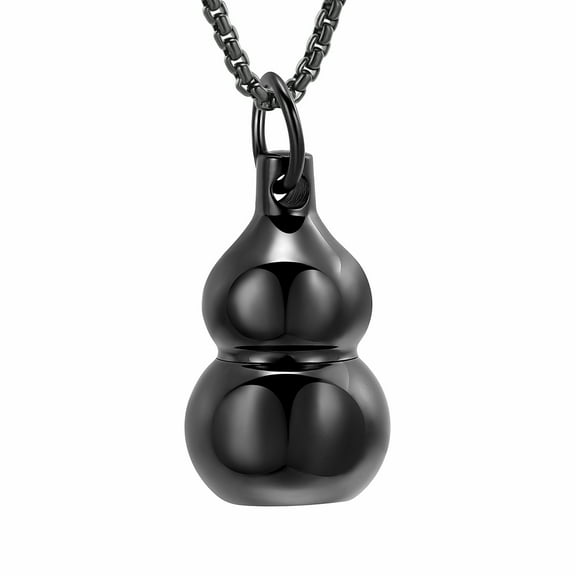 Gourd Shaped Large Space Ashes Necklace Cremation Jewelry Keepsake Memorial Urn Necklace