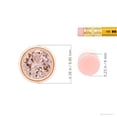 thumbnail image 3 of Angara Collier en Morganite Naturelle - Pendentif Solitaire Rond avec Lunette de 1,65 ct en Or Rose 14K pour Femmes, 3 of 8