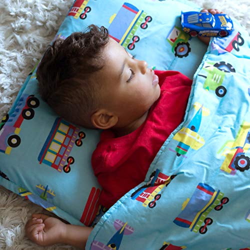 Tapis de sieste pour enfant avec oreiller et couverture - Sac de