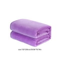 thumbnail image 3 of AuroraX Soft Bed Blanket Twin/Twin-Xl Size Solid Plush Flannel Throw Blankets Breathable Cozy Lightweight Warm Blankets for Home Dorm Couch All-Season,Purple, 3 of 6