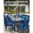 thumbnail image 7 of WINSOON 12-Piece HIPS All Weather Outdoor Patio Dining Sets with Umbrella Hole& Aluminum Frame,2-Table 10-Chairs(Navy), 7 of 7