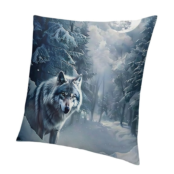 BANET Short Plush Pillow Case, Black and White Blue Throw Pillows, Fall Theme Outdoor Cushion Case Decor for Home Sofa Couch Bed White 12x12in