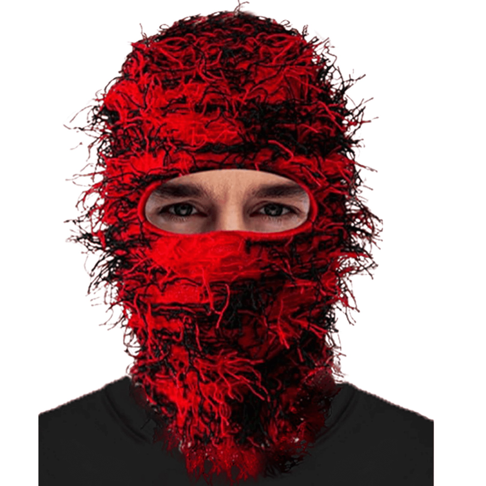 【めっちゃ変わる】 Balaclava Distressed Winter Mask Ski Face Full Knitted 小物