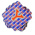 thumbnail image 2 of Letter Y Football Green Blue and Orange Foam Coaster Set of 4, 2 of 3