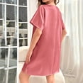 thumbnail image 4 of Sngxgn Women's Cotton Sleepwear Long Sleeves Nightgown Print Tee Sleep Dress(Pink,One Size), 4 of 4
