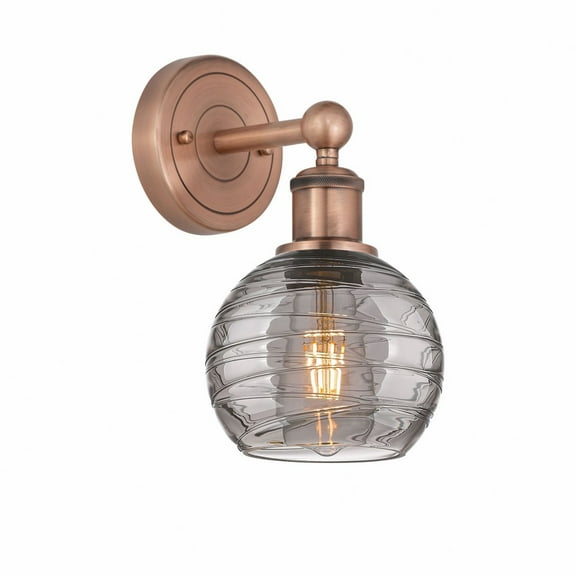 Innovations Lighting - Athens Deco Swirl - 1 Light Wall Sconce In Industrial