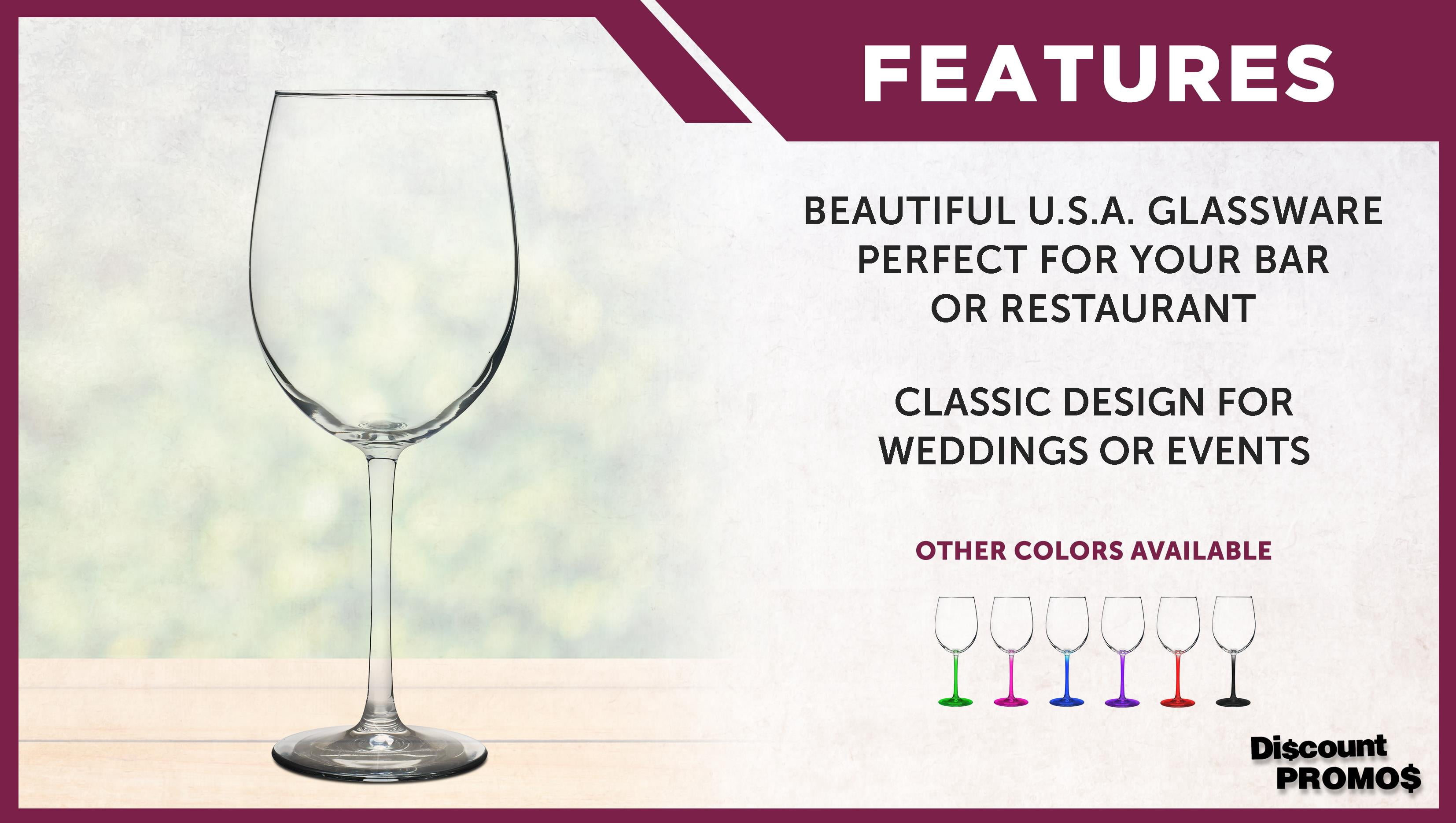 10 ARC Cachet White Wine Glasses Set, 19 oz. - Barware, Sturdy, Vibrant - Clear