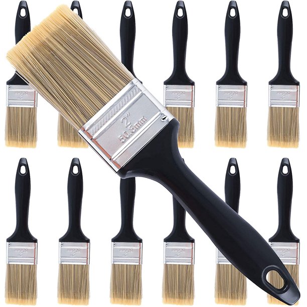 ZEONHAK 12 Pack 2" Plastic Handle Paint Brushes, MultiPurpose Home Tools