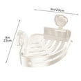 thumbnail image 3 of No-Drill Suction Cup Corner Shower Caddy, Triangular Bathroom Organizer Rack, Wall-Mounted Storage Basket for Shampoo and Bath Accessories, 3 of 6