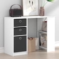 thumbnail image 5 of Furinno JAYA 40-Inch White 3 Fabric Drawers Entryway Table. White, 5 of 5