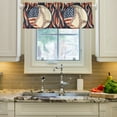 thumbnail image 2 of Yayeee Kitchen Valance Rod Pocket 54" x 18" Living Room Window Curtain, Baseball Pattern, 2 of 6