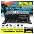 thumbnail image 1 of AK380/AK370/AK170 2 Channel Bluetooth HiFi Power Amplifier Home Car Audio Processor Class D Remote Control FM Radio ,Bluetooth 5.0, 1 of 7