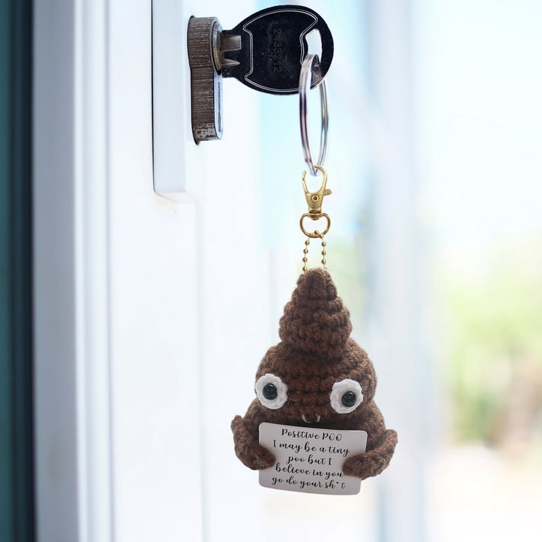 Qinghai Positive Poop Crochet Doll Keyring Pendant Home Room Decor