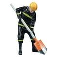 thumbnail image 1 of Modelos 1/32 Figuras de personas Figuras de bomberos Modelo de personas en miniatura para mesa de arena D negro, 1 of 9