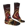 thumbnail image 2 of Zufioo Casino King And Playing Cards Print Thigh High Socks,Knee High Socks For Women and men,Over the Calf Tube Socks.Athletic Socks, 2 of 6