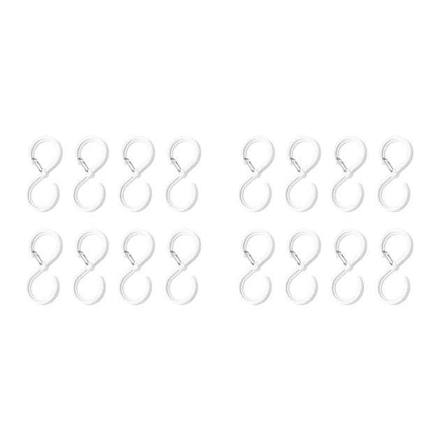 Advancent Gancho multifuncional en forma de S con hebilla para baño, organizador para el hogar, herramienta de cocina, colgador sin Blanco 2Conjunto