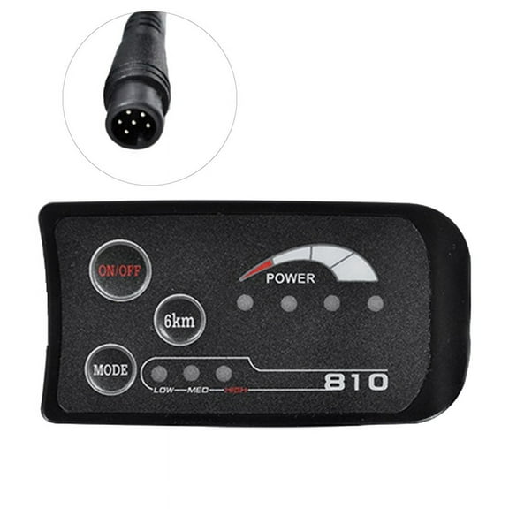 6PIN 48V S810 E-Bike LED Display Meter IP65 UART for Electric Bicycle Electric Bike Meter